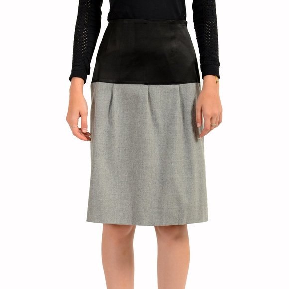 Maison Margiela Women's Gray Angora Wool A-Line Skirt US M IT 42